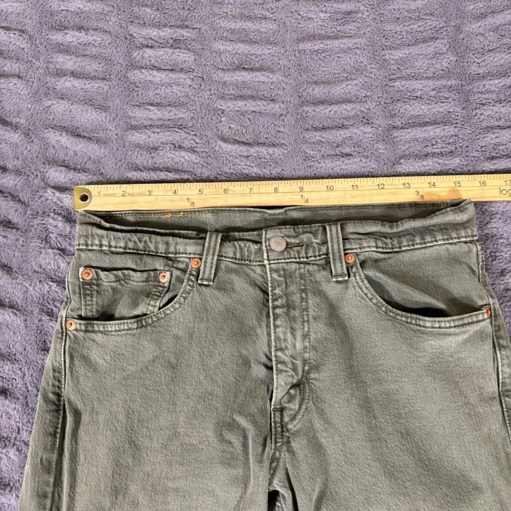 Levis 511 Slim Fit Jeans Mens 31x32 Olive Green Sage Stretch Denim AR813